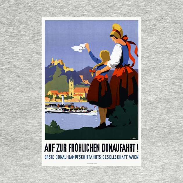 Donaufahrt Danube Austria Vintage Poster 1935 by vintagetreasure